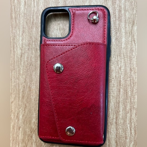 iPhone 11 Pro Max Phone Card Holder Case with Neck Strap Crossbody Strap - Picture 3 of 14